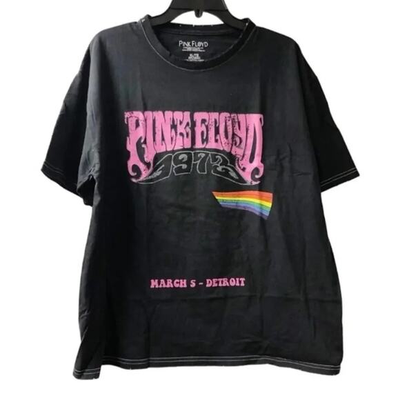 Pink Floyd Distressed 1973 Detroit Tour Graphic Tee Size XL New with Tag - Picture 1 of 7